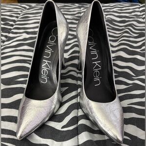 Calvin Klein Silver Women's Heels size 7